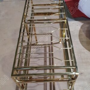 giá treo ly inox quầy bar mạ vàng