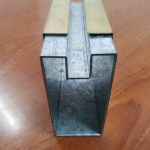 Chấn Gấp vách kính khung Inox Mạ Vàng