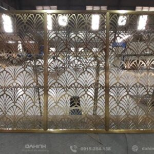 Gia công vách ngăn cắt laser cnc inox mạ vàng