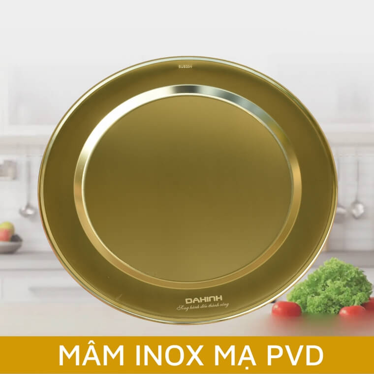 Mâm inox vàng mạ pvd
