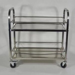 Xe đẩy inox 2 tầng